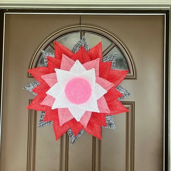 Valentines wreath, Gifts for her, Flower petal wreath - Picture 2 of 7